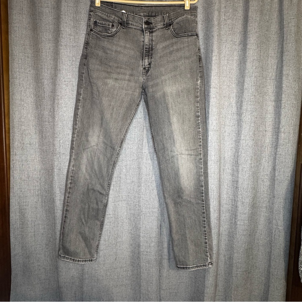 Levi’s 511 Slim Fit Gray Jeans W36 L32 Faded Wash Water<Less - Picture 4 of 7